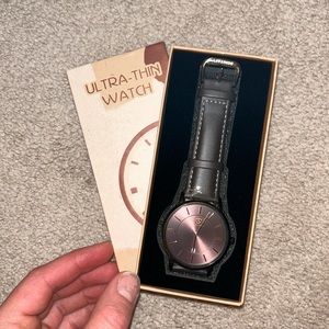 Brand New Chocolate Brown Wrist Watch with Leather Band